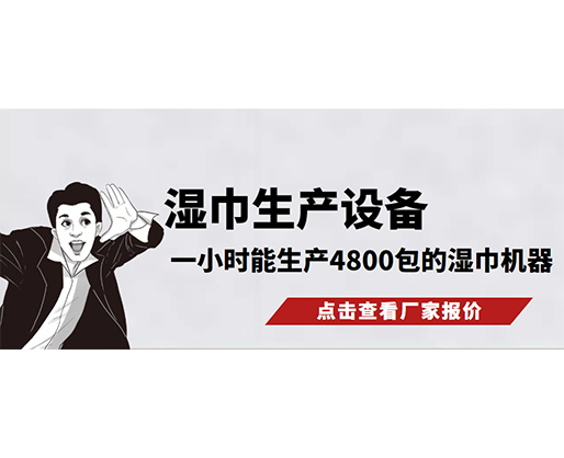 濕巾生產(chǎn)設(shè)備，一小時(shí)能生產(chǎn)4800包的濕巾機(jī)器，需要多少錢